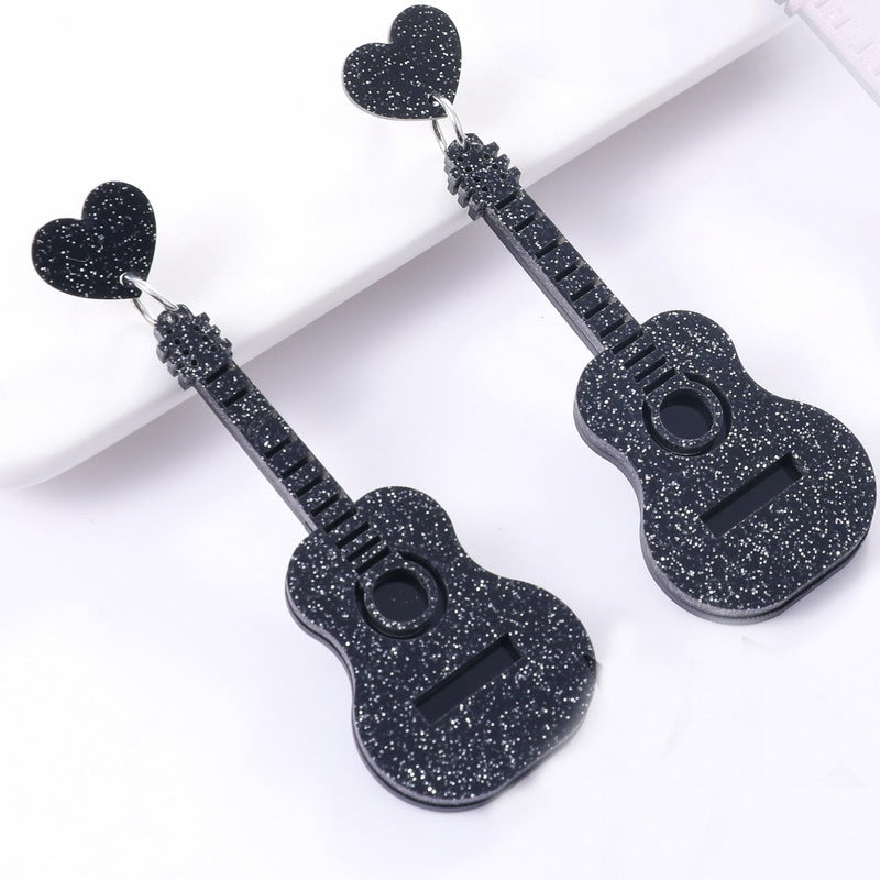 Wholesale Vintage Classical Guitar Acrylic Ear Studs